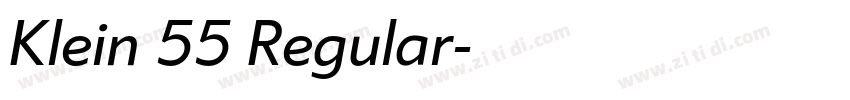 Klein 55 Regular字体转换 Klein 55 Regular字体转换